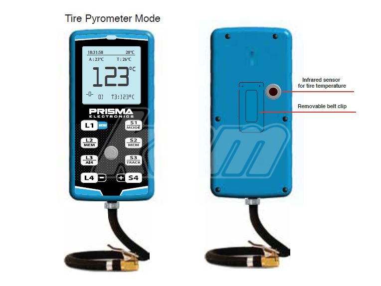 MANOMÈTRE KART DIGITAL HIPREMA 4 TEMPÉRATURE PNEU + CHRONOMÈTRE