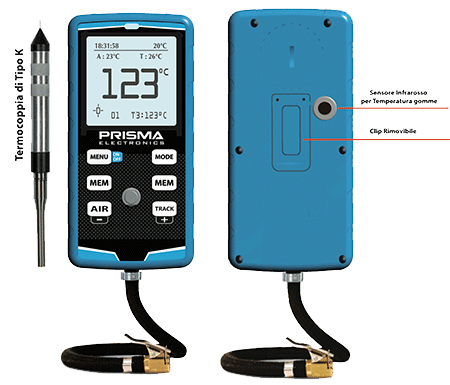 Manomètre digital Prisma HIPREMA HPM4 + Sonde thermocouple pneus